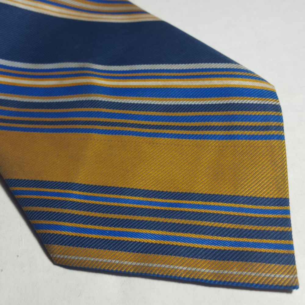 Handmade Tie Vintage Tie Classic 1960s Horizontal Stripes Necktie